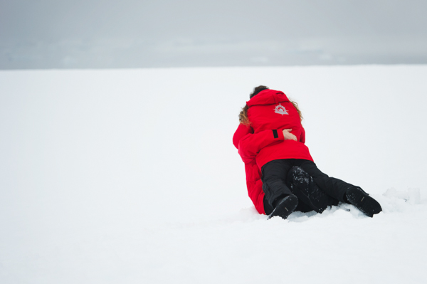 My sister's Antarctic wedding proposal. Photographs by Rebecca Yale Portraits.