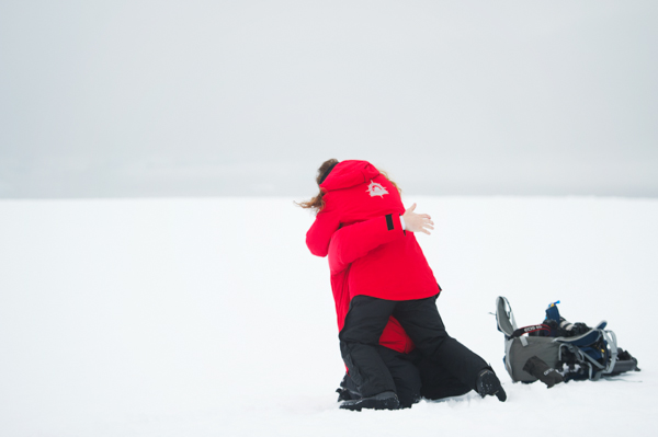My sister's Antarctic wedding proposal. Photographs by Rebecca Yale Portraits.