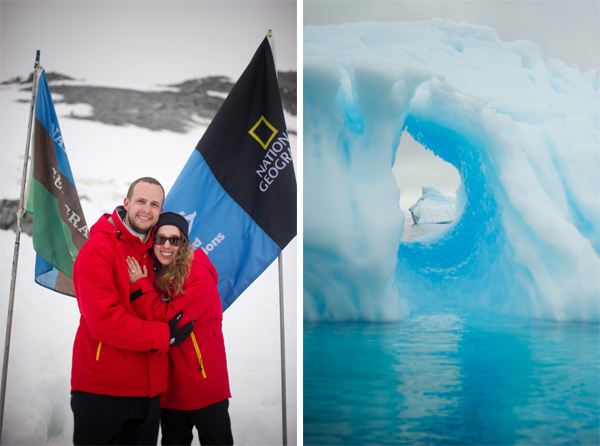 My sister's Antarctic wedding proposal. Photographs by Rebecca Yale Portraits.