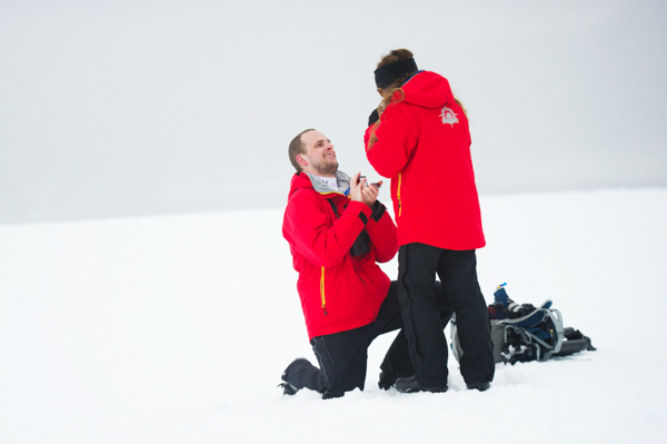 My sister's Antarctic wedding proposal. Photographs by Rebecca Yale Portraits.