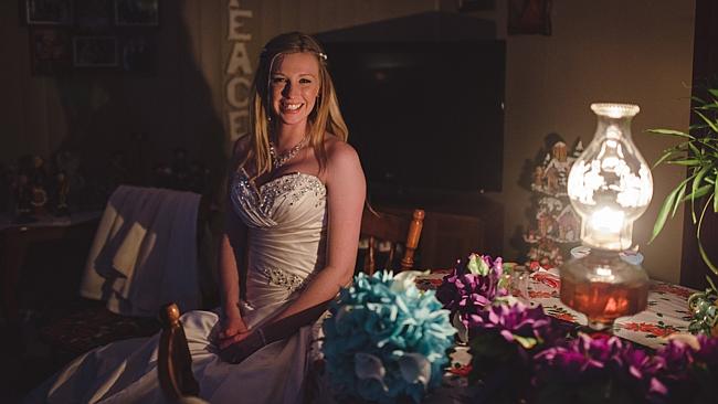 Samantha and Nick Collett  weren't going to miss their wedding day