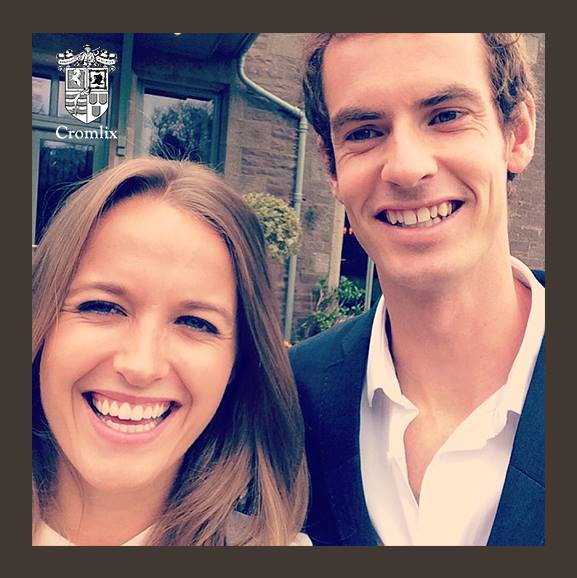 Andy Murray and Kim Sears. Image: Andy Murray via Cromlix House Hotel