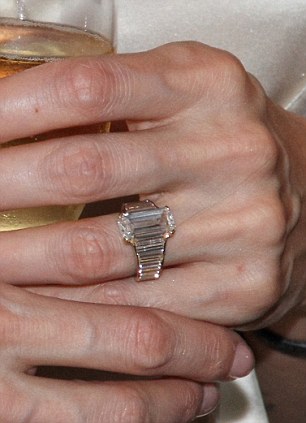 Angelina Jolie's engagement ring is thought to be worth a quarter of a million dollars Angelina Jolie's engagement ring is thought to be worth a quarter of a million dollars