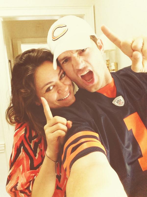 Ashton and Mila. Image: Ashton Kutcher via Twitter