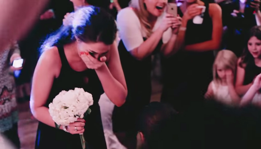 Bride orchestrates proposal for best friends
