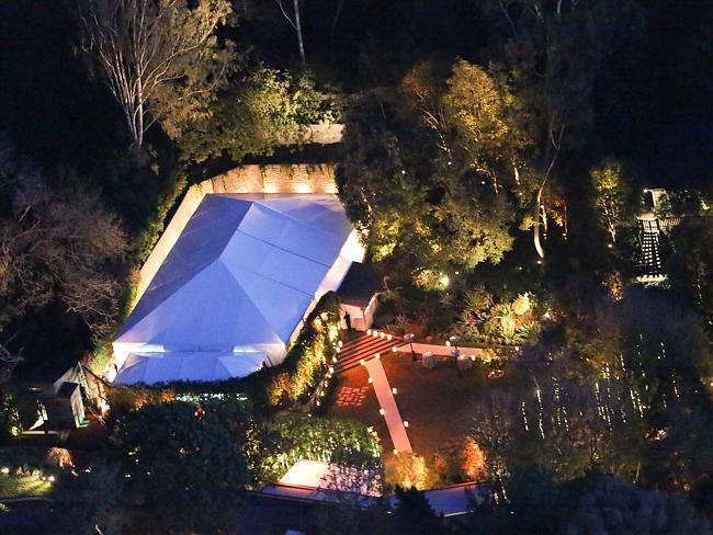 Flowers and candles galore were delivered to the couple's Beverly Hills home and guests partied into the night. Image: Splash News Flowers and candles galore were delivered to the couple's Beverly Hills home and guests partied into the night. Image: Splash News