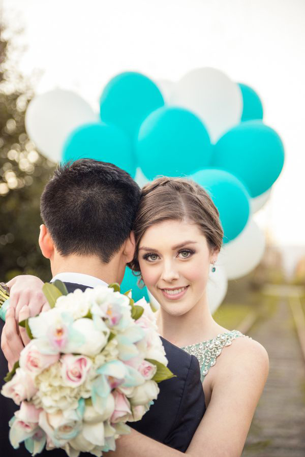 Cherry blossom pink and Tiffany blue wedding theme (9)