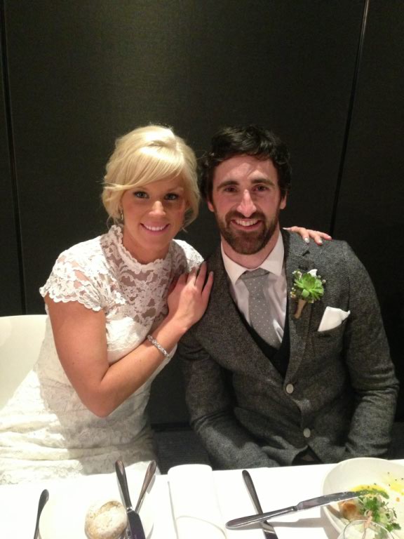 Jess and Jared on their wedding day, Saturday 16 November 2013