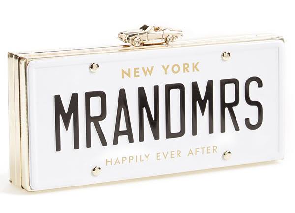 Kate Spade Mr and Mrs clutch