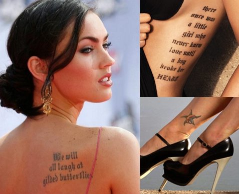 Megan Fox with tattoos