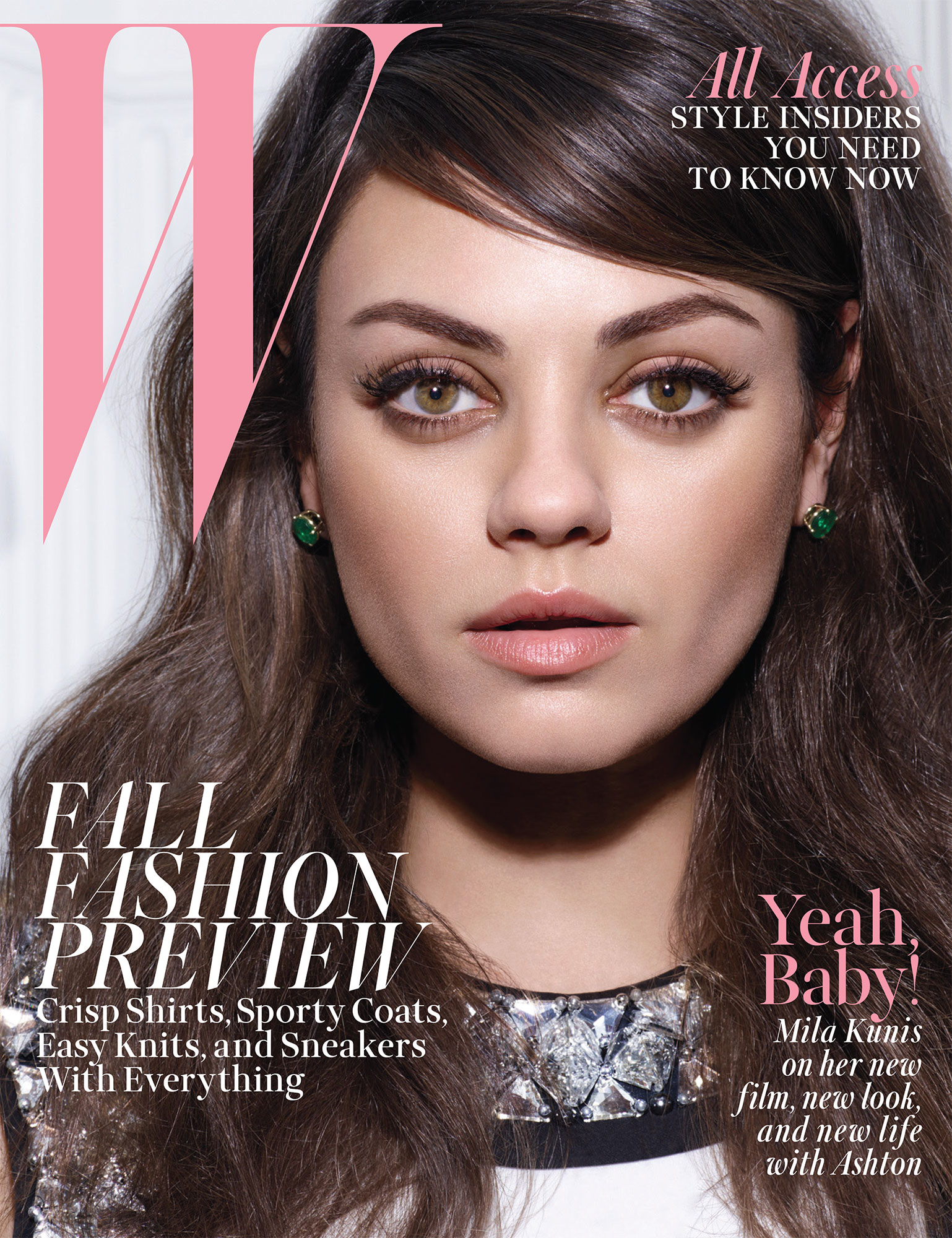 Mila Kunis on the cover of W Magazine,