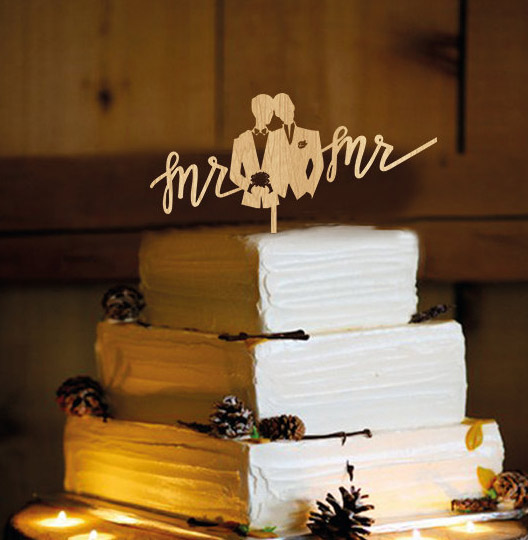 Mr and Mr cake topper