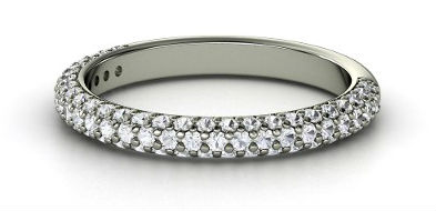 A palladium ring with white sapphires A palladium ring with white sapphires