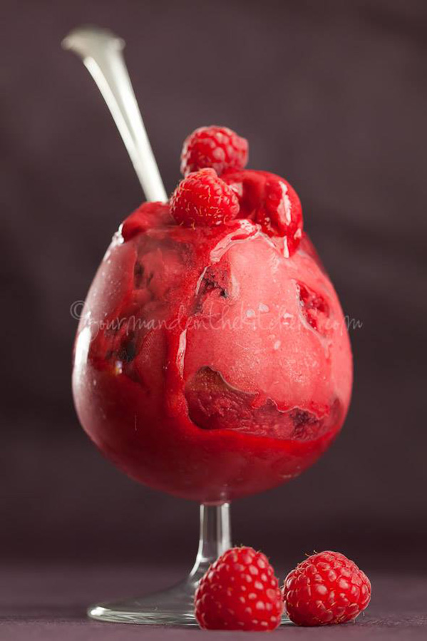 Raspberry Lychee Sorbet wedding dessert