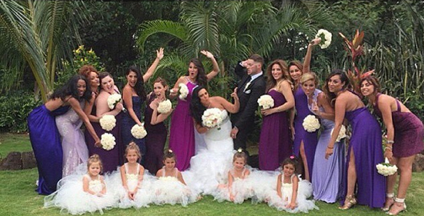 Rihanna - bridesmaid at friend's wedding