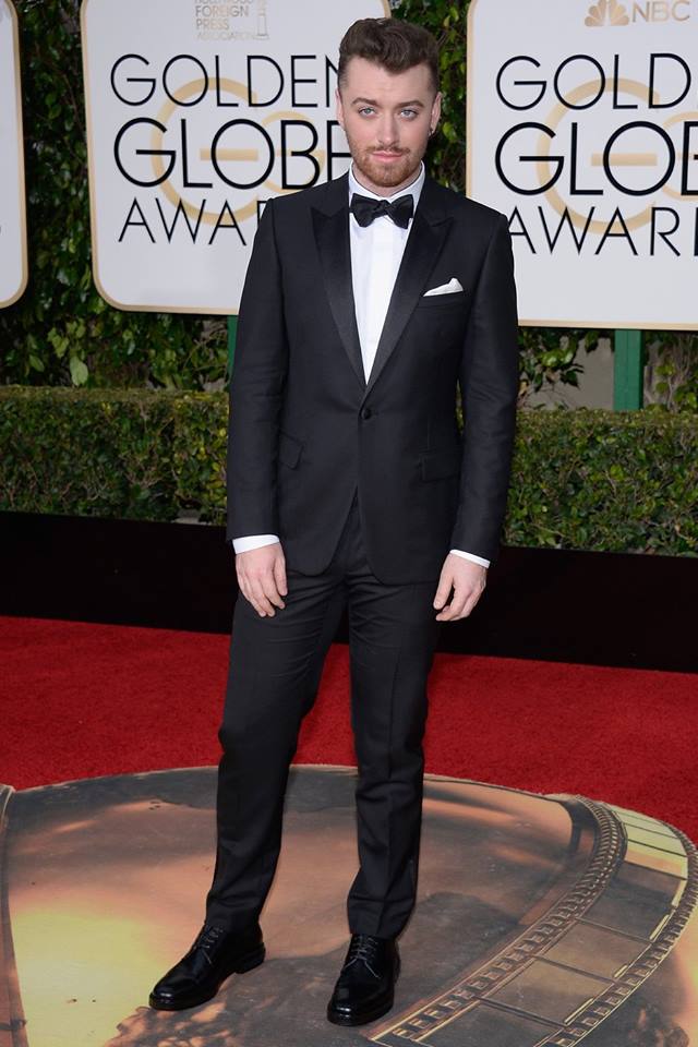 Some inspiration for the grooms: Sam Smith looking handsome in a classic black tuxedo by Dior Homme. Image: Kevork Djansezian/NBC/NBCU Photo Bank/Getty Images via Today Show 
