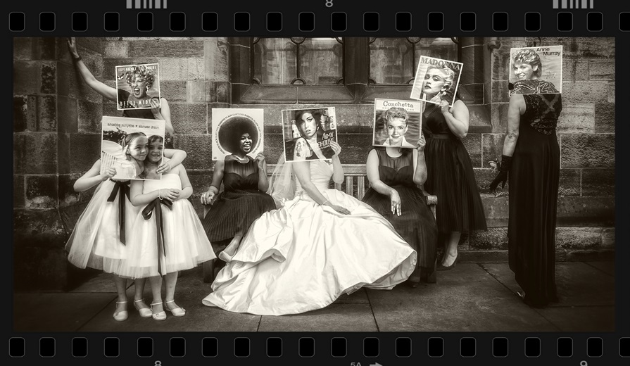 Well, this couple had fun with old album covers - and they did it magnificently! Image: Gareth Owen