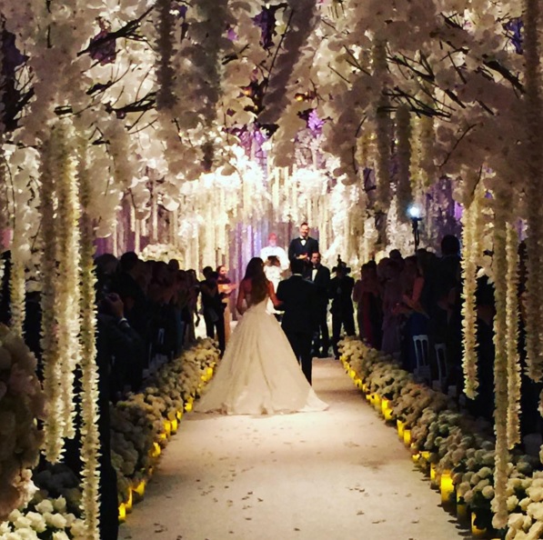 Sofia was walked down the aisle by her 23-year-old son Manolo Gonzalez-Ripoll Vergara. Image: Sofia Vergara via Instagram. 