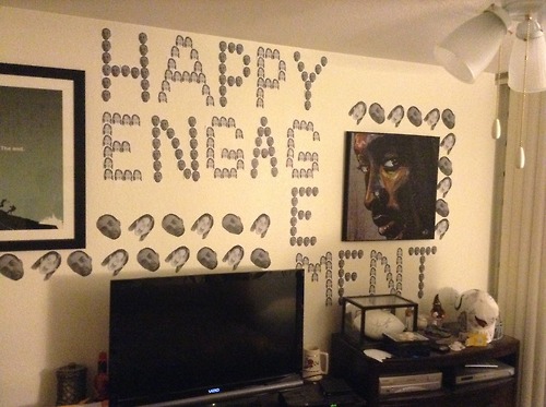 The creepiest engagement present ever? A room full of, well, your own faces?