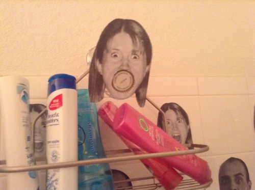 The creepiest engagement present ever? A room full of, well, your own faces?