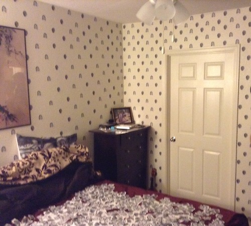 The creepiest engagement present ever? A room full of, well, your own faces?