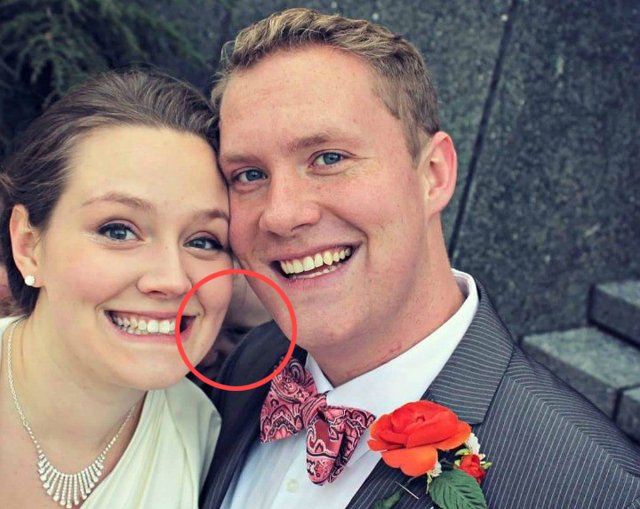 Wedding photobomb - ghost