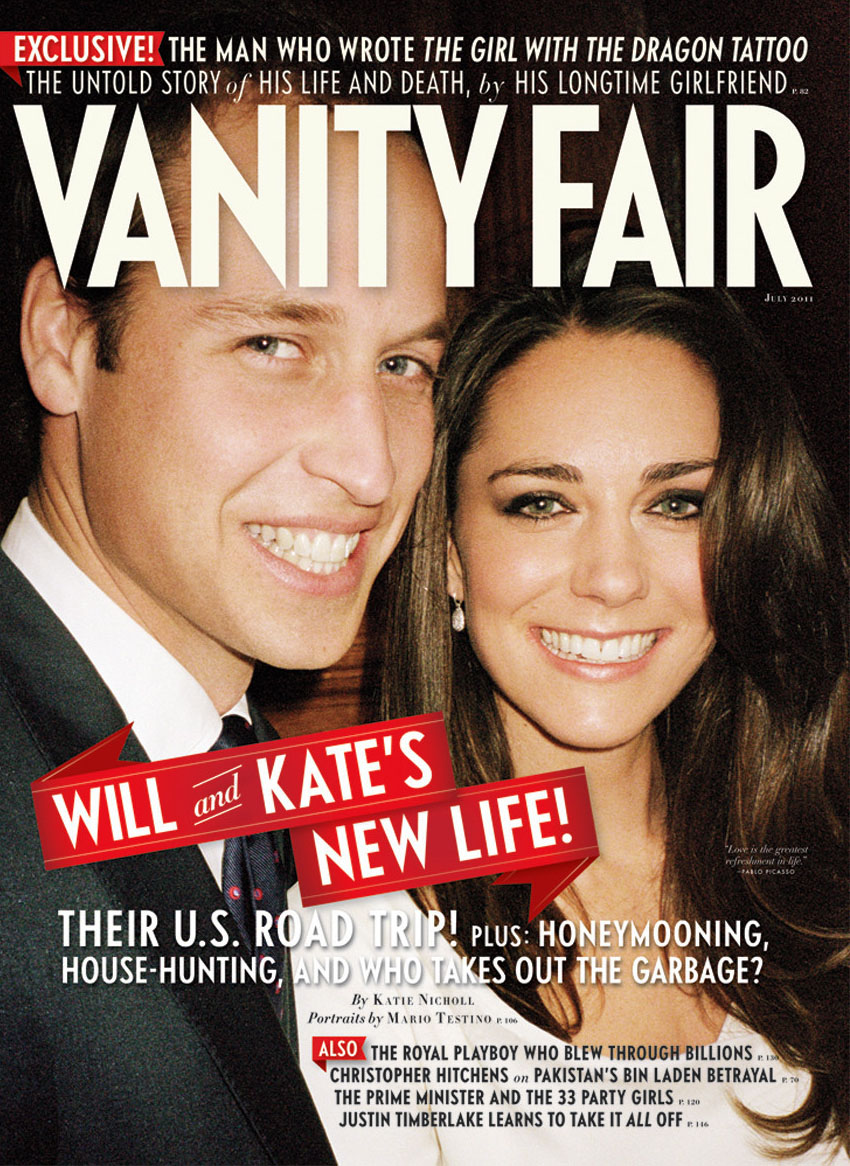 Vanity Fair's June 2011 cover featuring Kate and William William and Kate Vanity Fair cover