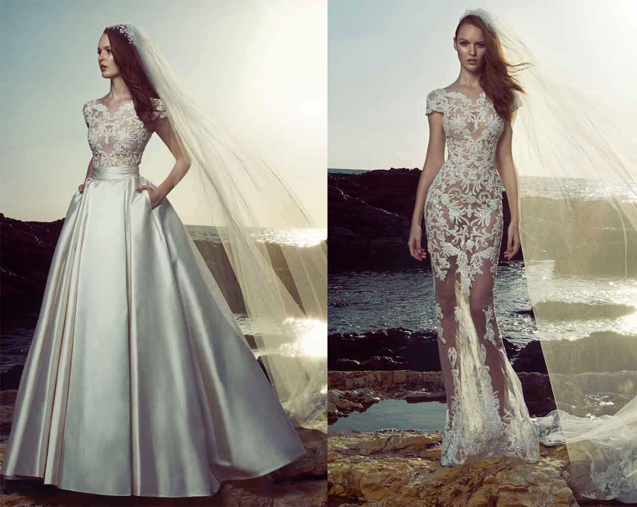 Zuhair Murad Lexie dress with and without detachable overskirt
