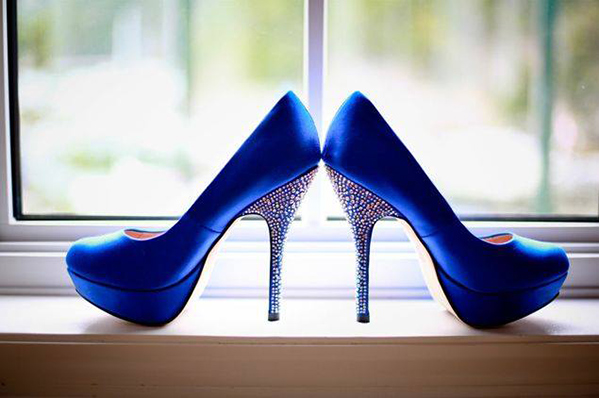 blue wedding shoes