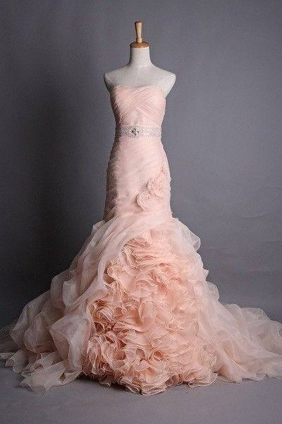 blush wedding dress