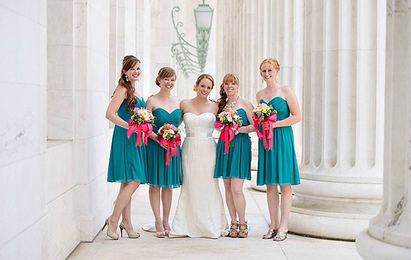 bride and bridesmaids