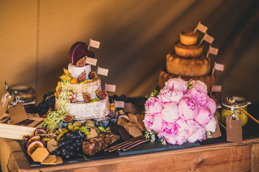 cheese wheel stack instead of wedding cake
