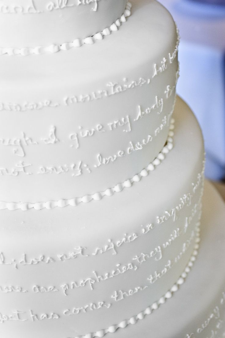 corinthians 13 verse - wedding cake