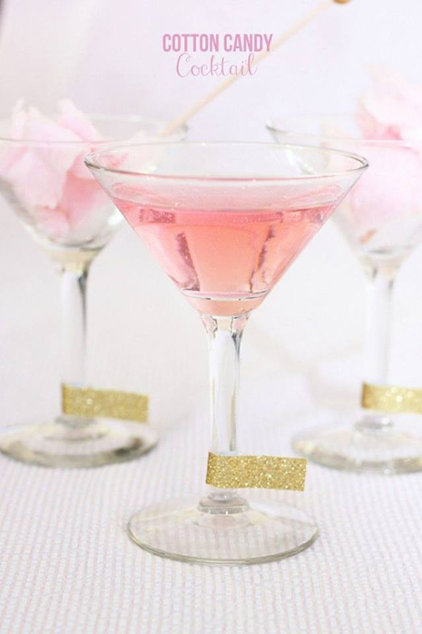 cotton candy pink cocktail