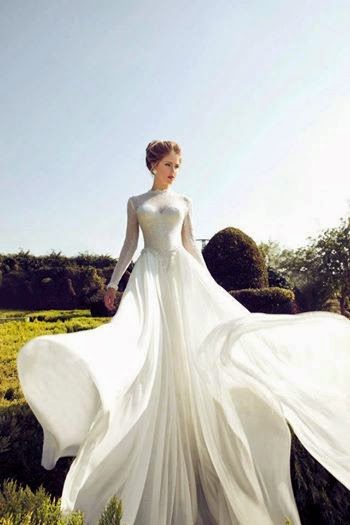 elegant billowing wedding skirt