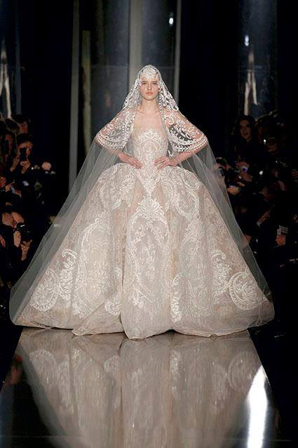 glamorous elie saab wedding dress