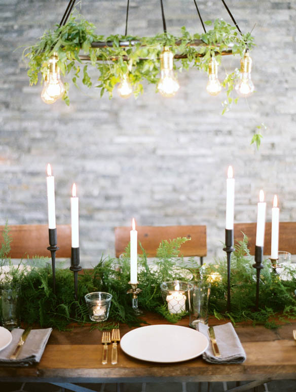 fern centrepieces wedding