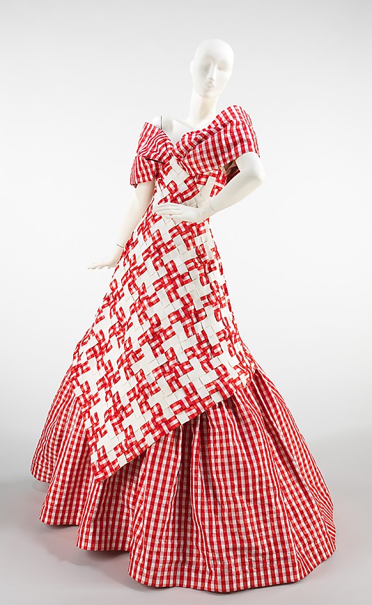 gingham wedding dress