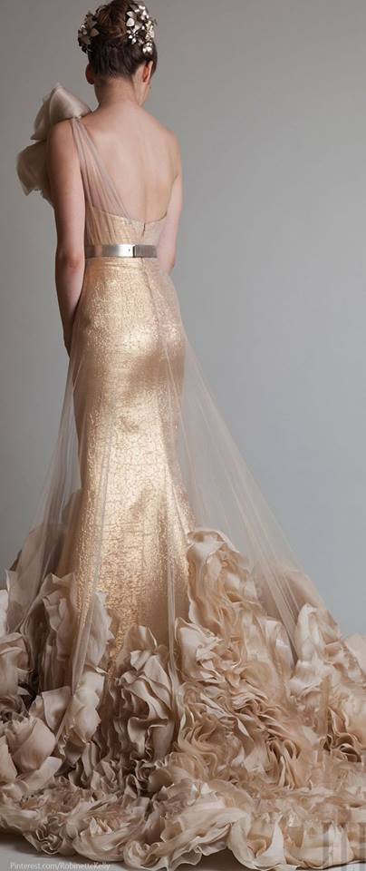 golden wedding dress by krikor jabotian