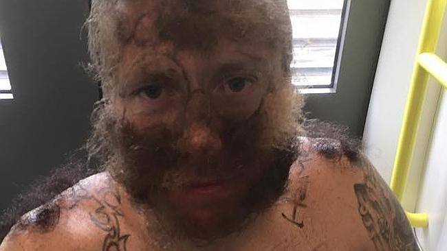 groom has pubic hair glued to his face on buck's night (2)