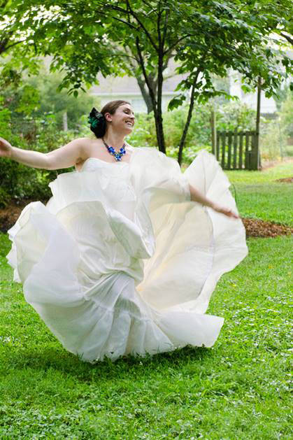 dancing bride is a happy bride