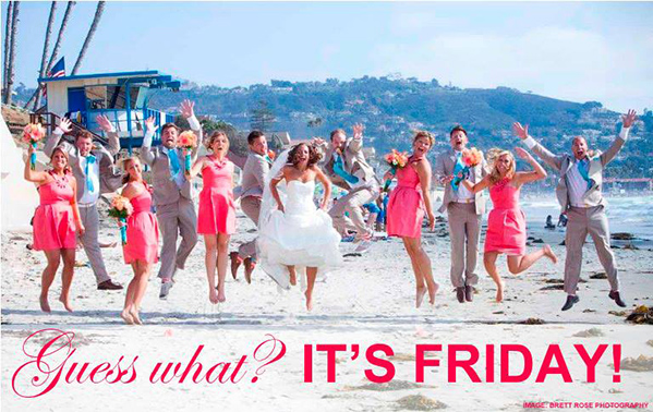 thnak god it's friday bride on beach