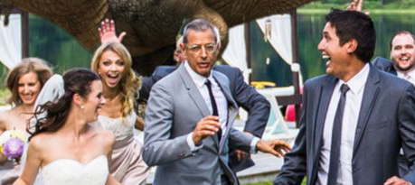 Jeff Goldblum in a Jurassic Park wedding photo