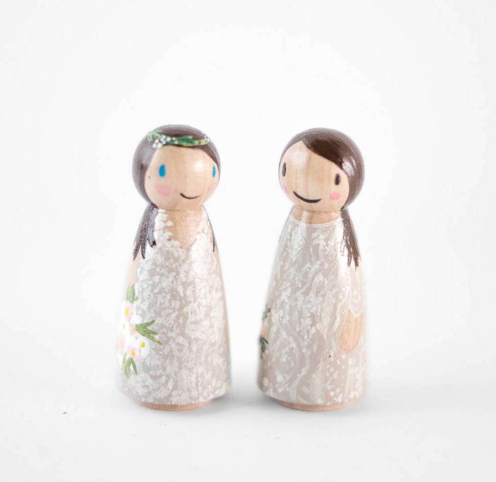 lesbian wedding cake topper