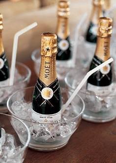 mini champers at your wedding