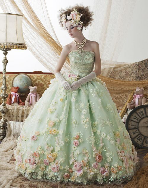 stella di libero plae floral wedding dress
