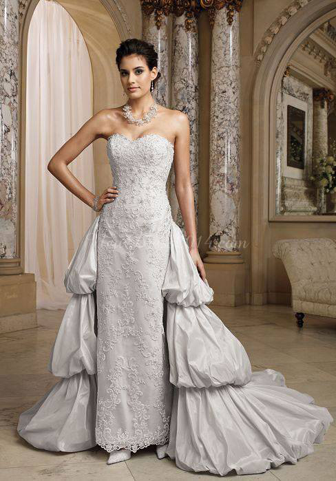 peculiar column gray wedding dress