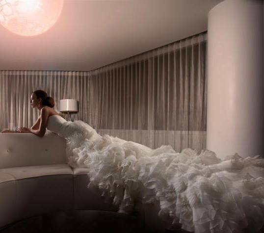 really long wedding dress