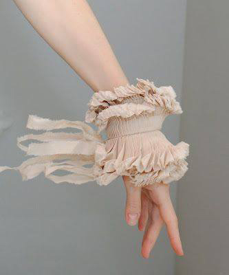 ruffled cuff on hand