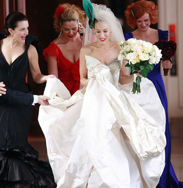 Carrie Bradshaw wedding dress sexy and the city movie